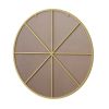 Wall Mirror 42 Inch Gold Circular Mirror Metal Framed Mirror Round Vanity Mirror Dressing Mirror, for Bathroom, Living Room, Bedroom Wall Decor - as P