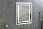 36*28 LED Mirror for Bathroom with Lights; Dimmable; Anti-Fog; Lighted Bathroom Mirror with Smart Touch Button; Memory Function - White