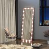 Hollywood Full Length Mirror with Lights Full Body Vanity Mirror with 3 Color Modes Wall Lighted Standing Floor Mirror for Dressing Room Bedroom Hotel