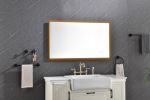 42x 24 Inch LED Mirror Bathroom Vanity Mirror with Back Light;  Wall Mount Anti-Fog Memory Large Adjustable Vanity Mirror - Gunmetal