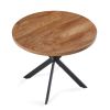 Easy-Assembly Round Dining Table,Coffee Table for Cafe/Bar Kitchen Dining Office - as Pic