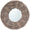 Mirrors 3 pcs 5.9" Wicker - Brown