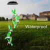 LED Colorful Solar Power Wind Chime Crystal Hummingbird Butterfly Waterproof Outdoor Windchime Solar Light for Garden outdoor - 04 - China