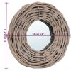 Mirrors 3 pcs 5.9" Wicker - Brown