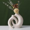 2Pcs Nordic Ceramic Vase Snuggle Set White Matte Creative Vase INS Flower Pot Living Room Home Offical Desktop Decor Accessories - Snuggle Set - China