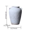 Artisan Ceramic Grey Stone Vase 7"D x 10.5"H - Country Charm for Your Home - as Pic