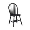 Autumn Lane Windsor Solid Wood Dining Chairs, Set of 2 - Black