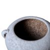 Artisan Ceramic Grey Stone Vase 10"D x 7"H - Country Charm for Your Home - as Pic