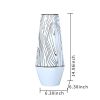 White Ceramic Vase with Gold Wood Grain Design - Elegant and Versatile Home Decor - as Pic