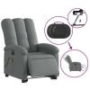 Electric Stand up Massage Recliner Chair Dark Gray Fabric - Gray