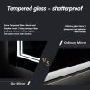 LED Bathroom Vanity Mirror with side lighting, 28 x 36 inch, Anti Fog, Dimmable,Three Color Temper,Vertical & Horizontal Wall Mounted Vanity Mirror(28