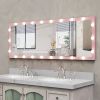 Hollywood Full Length Mirror with Lights Full Body Vanity Mirror with 3 Color Modes Wall Lighted Standing Floor Mirror for Dressing Room Bedroom Hotel