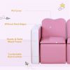 Kids 2-in-1 Sofa Sets-Pink - as picture