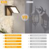 Inowel Wall Sconce LED Integrated Porch Light Modern Waterproof IP54 Wall Lamps Outdoor Head Adjustable 32109 - Grey