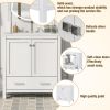 30" White Bathroom Vanity with Single Sink, Combo Cabinet Undermount Sink, Bathroom Storage Cabinet with 2 Doors and a Drawer, Soft Closing, Multifunc