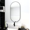 18 x 35 Inch Bathroom Mirror Black Aluminum Frame - as Pic