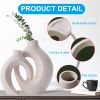 2Pcs Nordic Ceramic Vase Snuggle Set White Matte Creative Vase INS Flower Pot Living Room Home Offical Desktop Decor Accessories - Snuggle Set - China