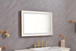 36*24 LED Lighted Bathroom Wall Mounted Mirror with High Lumen+Anti-Fog Separately Control - as Pic