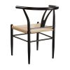 Springwood Wishbone Chair 2 Pack, Metal Base with Black Finish for Indoor - Black