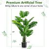 1/2pcs 5 Feet Artificial Tree Faux Monstera Deliciosa Plant for Home Indoor and Outdoor - 1