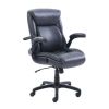 Air Lumbar Bonded Leather Manager Office Chair - Gray