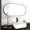 18 x 35 Inch Bathroom Mirror Black Aluminum Frame - as Pic