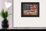 "America The Beautiful" By Mollie B., Printed Wall Art, Ready To Hang Framed Poster, Black Frame - as Pic