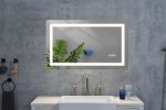 48 x 24 Inch LED Mirror Bathroom Vanity Mirrors with Lights, Wall Mounted Anti-Fog Memory Large Dimmable Front Light Makeup Mirror - as Pic