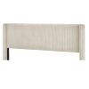 Queen Size Corduroy Platform Bed with Metal Legs - Beige