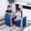 Kids 2-in-1 Sofa Sets-Blue - as picture