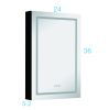 LED Lighted Bathroom Medicine Cabinet with Mirror, Surface Lighted Medicine Cabinet,Dimmable,Adjustable Shelves,Intelligent Switch Medicine Cabinet, A