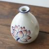 500ml Hand Painted Ceramic Wine Jar Antique Style Empty Wine Jug Chinese Style Lotus Flower Wine Bottle Small Wine Vase - Default