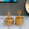 1pc Metal Incense Burner; Creative Incense Burner Holder; Desktop Decoration - Full Metal Cylindrical Incense Burner