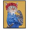 Rosie the Feline Framed Canvas Wall Art - as Pic