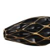 Elegant Black Ceramic Vase with Gold Accents - Timeless Home Decor - as Pic