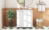 30" White Bathroom vanity with Single Sink ,Combo Cabinet Undermount Sink,Bathroom Storage Cabinet vanities - as Pic