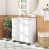 30" White Bathroom vanity with Single Sink ,Combo Cabinet Undermount Sink,Bathroom Storage Cabinet vanities - as Pic