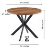 Easy-Assembly Round Dining Table,Coffee Table for Cafe/Bar Kitchen Dining Office - as Pic