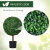 23.5" Artificial Boxwood Topiary Ball Tree, Fake Decorative Plant, Nursery Pot Included for Home, Balcony, Backyard and Garden - as Pic