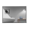 40x30inch Glossy Black Bathroom Mirrors For Wall Rectangle Vanity Mirror Corner Hangs Farmhouse Mirror Modern Metal Framed Rectangular Mirror, Decorat