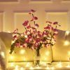 20 LED String Light Simulation Butterfly Orchid Branch Garland Light Vase Filler Flower Fairy Light Christmas Home Decoration - Purple