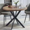 Easy-Assembly Round Dining Table,Coffee Table for Cafe/Bar Kitchen Dining Office - as Pic