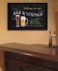 "Welcome to Our Bar" by Artisan Debbie Dewitt, Ready to Hang Framed Print, Black Frame - as Pic