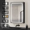 30x20 inch LED Bathroom Medicine Cabinet Surface Mounted Cabinets With Lighted Mirror Light Open - as Pic