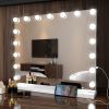 Vanity Mirror with Lights, Hollywood Lighted Makeup Mirror, Bedroom Vanity Mirror with17pcs Light Smart Touch Control 3Colors Dimmable Light ,USB Outl