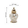 Regal White and Gold Ceramic Decorative Ginger Jar - as Pic