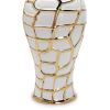 Regal White and Gold Ceramic Decorative Ginger Jar - as Pic