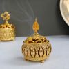 1pc Metal Incense Burner; Creative Incense Burner Holder; Desktop Decoration - Full Metal Pot Belly Incense Burner