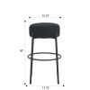 30" Tall, Round High Bar Stools, Set of 2 - Contemporary upholstered dining stools for kitchens, coffee shops and bar stores - Includes sturdy hardwar