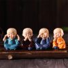 Creative 4 Little Monk Resin Ornaments; Desktop Decoration Crafts - Gnomes Dragon